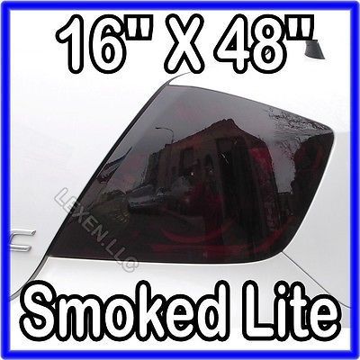 16&#034; x 48&#034; dark smoke original pvc film taillight covers smoked tint overlay b
