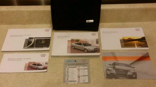 09 2009 audi a4 convertible owners manuals with navigation rns-e book and case!