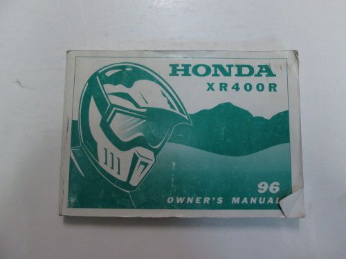 1996 honda xr400r owners shop manual worn stained factory oem book 96 deal ***