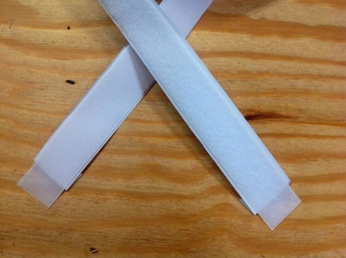 1-1/2&#034; x 12 ft white -hook/loop tape-industrial adhesive -extreme  grip