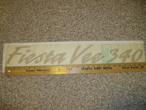 Rinker fiesta vee 340 gold/black raised foam filled boat decal 27&#034; x 3.5&#034; pair