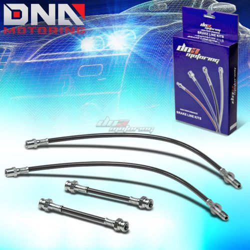 93-98 vw golf/jetta mk3 1h black stainless steel braided hose brake line/cables