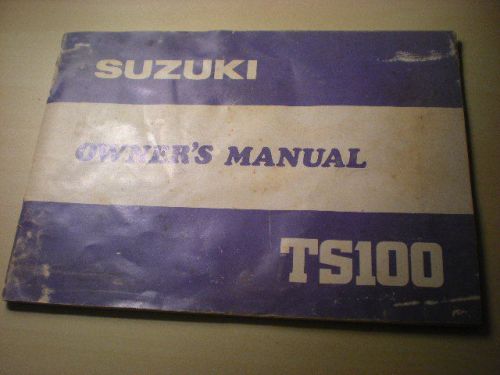 Oem owner&#039;s manual 1979 1980 suzuki ts100