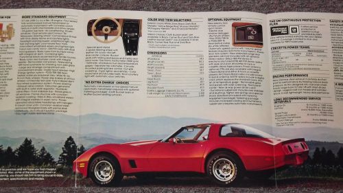 1981 chevrolet corvette original dealership sales brochure