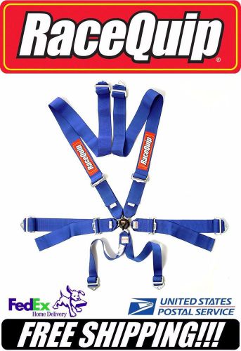 Racequip fia sfi 16.1 6pt camlock blue racing safety harness #751021