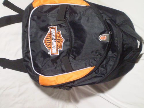 Top ! genuine harley davidson motorbikes black back pack school bag.check photos