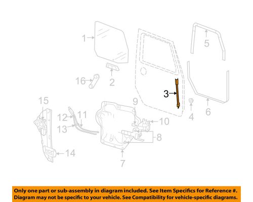 Jeep chrysler oem 14-15 wrangler front door-run channel left 55395729af