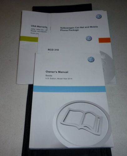 2014 vw beetle owners manual set 14 bug guide w/case volkswagen