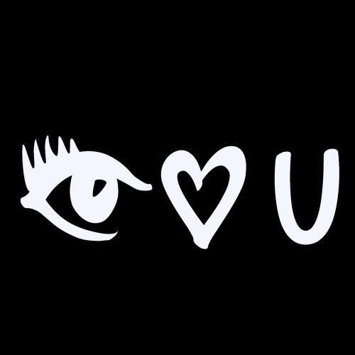 Eye love you viny decal uv and weather resistant novelty outdoor custom made