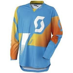 Men&#039;s scott jersey 350 race lt blue/yellow size large