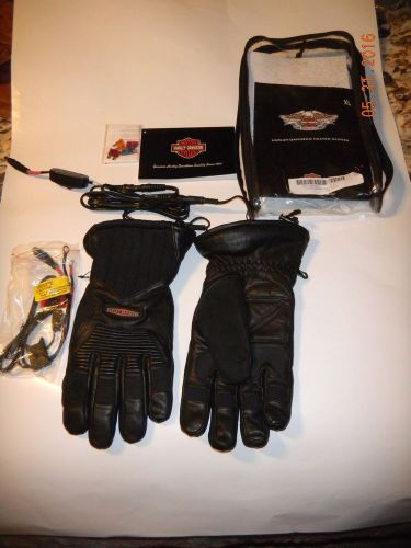 Harley davidson&#039;s men&#039;s back heated gloves, 98323-09vm  xl