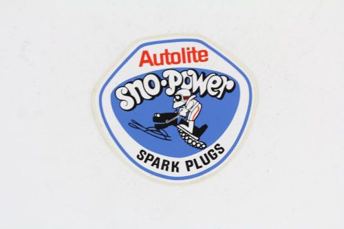 Vintage 60s autolite spark plugs sno-power sticker