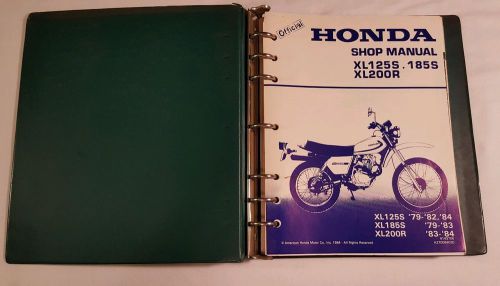 1979-1984 honda xl125s xl185s xl200r shop manual oem