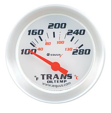 Equus 2&#039; electrical transmission temperature gauge white / aluminum bezel 8241