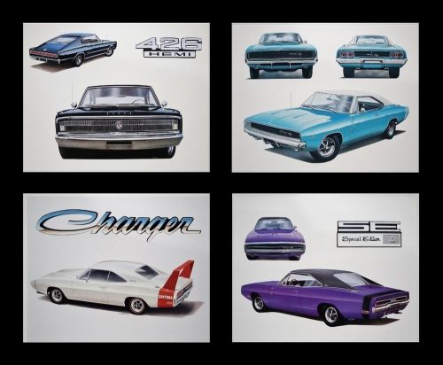 Charger r/t daytona 500 1966 1967 1968 1969 1970 383 440+6 dodge: posters prints