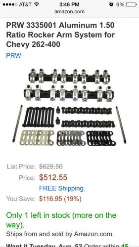 Prw # 3335001 shaft rocker sys, chev 262 - 400, 1.50 ratio, rocker arms