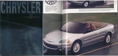 2001 chrysler all model new car sales brochure including sebring convertible