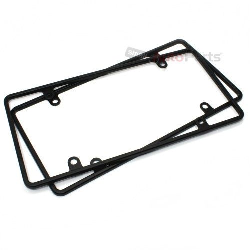 2 supreme black metal custom license plate tag frames for auto-car-truck-suv