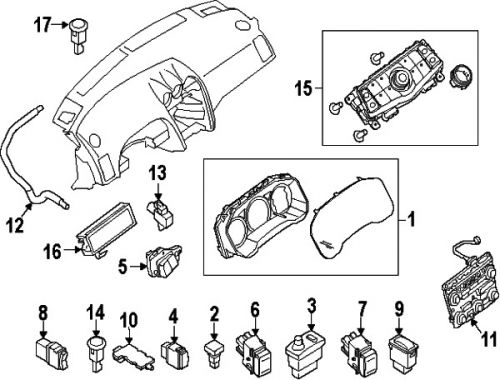 Nissan 25391zy71b genuine oem control panel