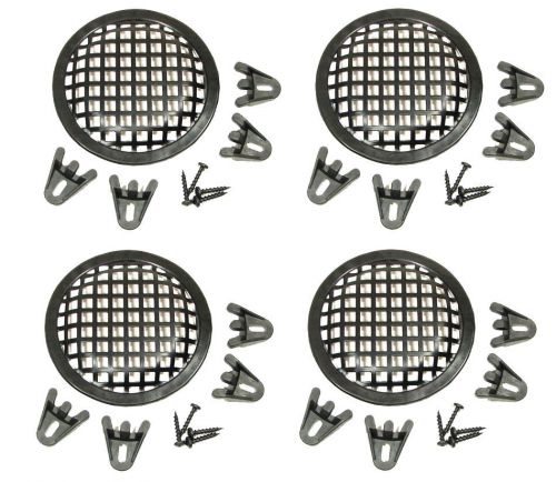 4 pack procraft 5&#034; speaker grill with mounting hardware for 5&#034;  woofers   pg05