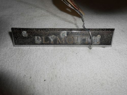 1964 plymouth valiant convertible  trunk emblem  original part