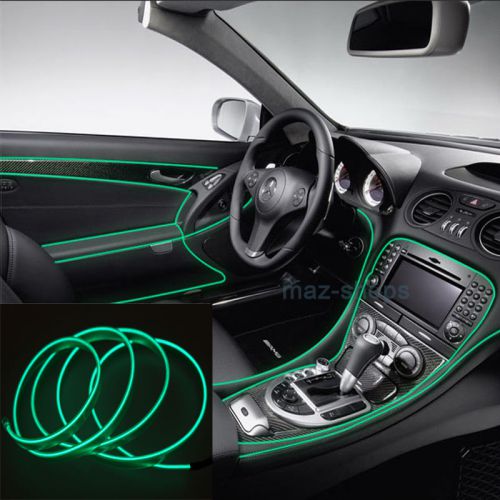 2m 12v el wire green cold light neon lamp atmosphere unique decor for honda