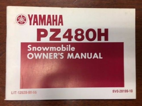 Yamaha pz480h snowmobile owner&#039;s manual