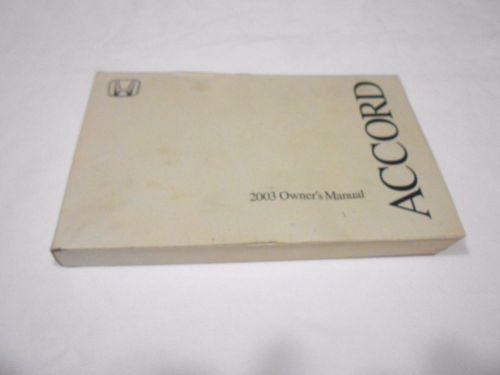 2003 honda accord coupe owner&#039;s manual in great condition. free ship