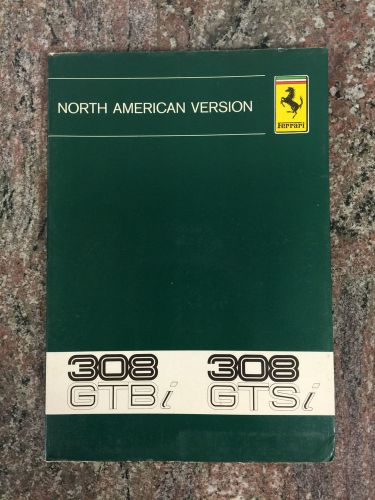 1981 ferrari 308 gtbi/ 308 gtsi owner&#039;s manual