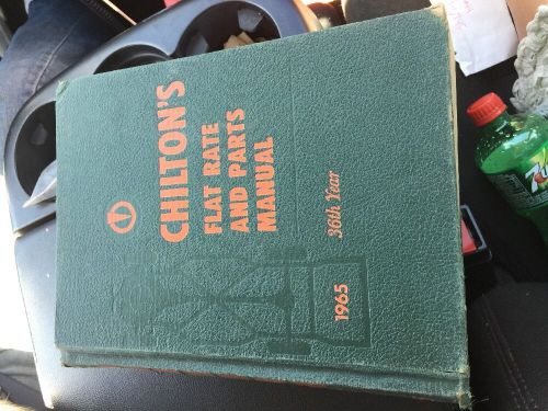 Chilton&#039;s flat rate &amp; parts manual chilton 1965 with hardcover good condition