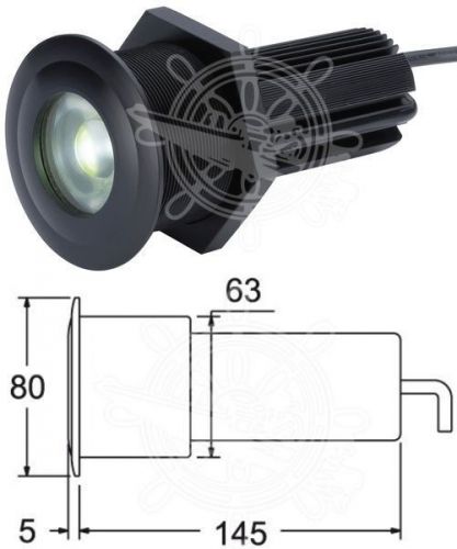 Osculati underwater 1x10w blue led light with anodized aluminium body