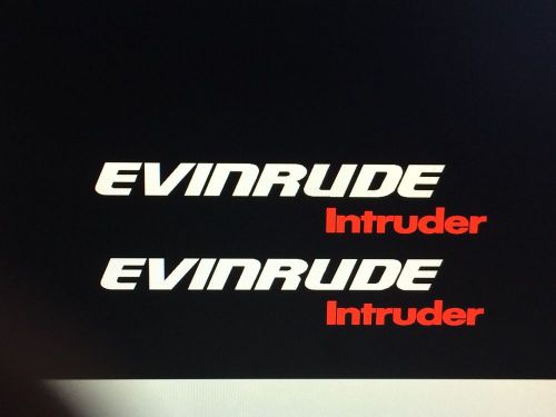 2  evinrude outboard  intruder decals marine vinyl evinrude set