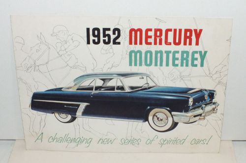 Original dealer brochure 1952 mercury monterey z23