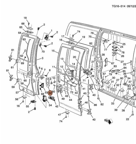 New genuine gm right side cargo door outside handle gm# 25942274