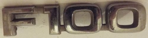 Ford f-100 fender or tailgate emblem with body clips, very little pitting if any