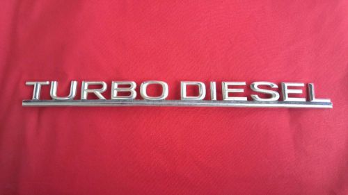 72-85 mercedes benz turbo diesel trunk emblem 300sd 240sd oem w126 w116 w123