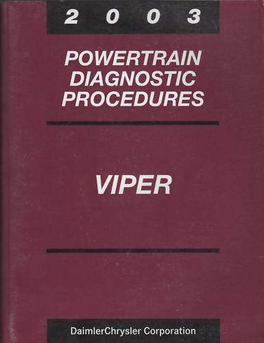 2003 chrysler viper powertrain diagnostic procedures