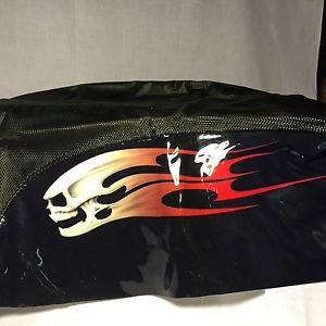 Kawasaki kfx 700 seat cover black gripper with skull flame...new