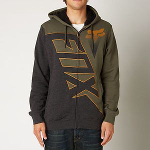 Fox racing diamond mens sherpa zip up hoody army/green