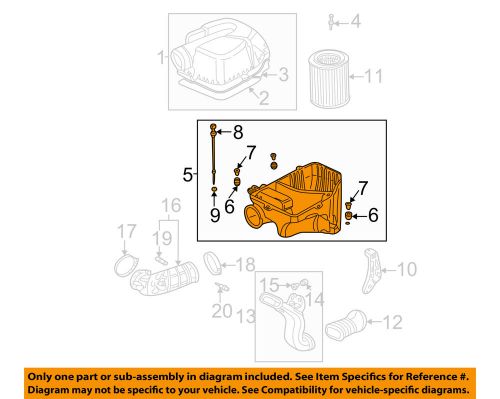 Honda oem air intake-air cleaner body 17201pna000