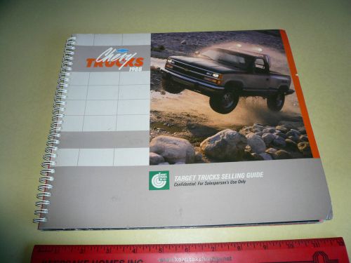 1988 chevrolet salesperson&#039;s selling guide for trucks