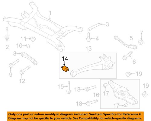 Mitsubishi oem 2014 outlander rear suspension-trailing arm bushing 4120a166