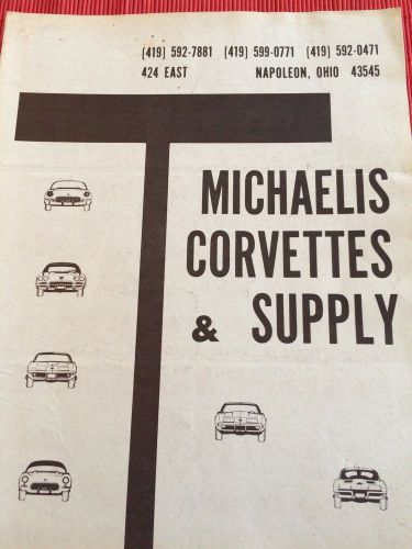 Book- michaelis corvettes &amp; supply magazine..supplies from 1956-1974