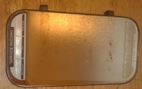 Vintage 4x8 vanity mirror with trip/auto service record clip  for car sun visor