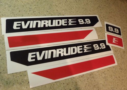 Evinrude outboard vintage decal kit 9.9 hp die-cut free ship + free fish decal!