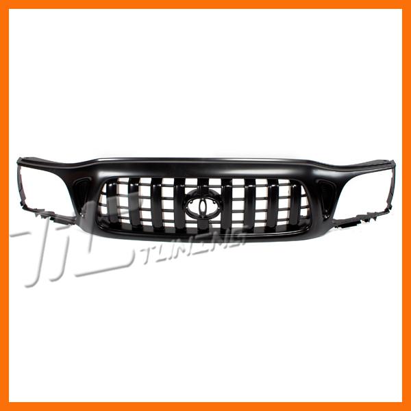 02-04 toyota tacoma front grille to1200246 mat black frame cross bar wo s-runner