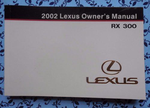 2002 lexus rx 300 owners manual oem book guide  literature