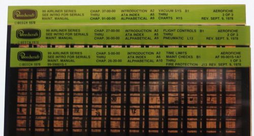 Beechcraft 99 airliner series maintenance manual microfiche