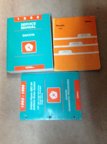 1995 dodge dakota truck service repair shop manual set w diagnostics + recalls