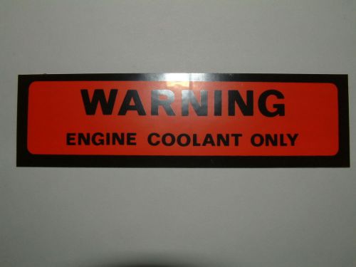 Antifreeze cooling system warning decal 74 75 76 77  corvette